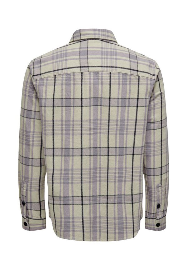 ONSMILO OVR CTN CHECK LS NOOS - Shirt - purple ash3