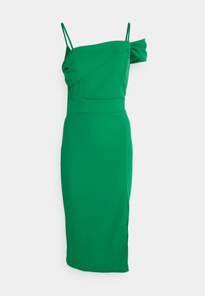 WAL G., REVRA ONE SHOULDER MIDI DRESS - Koktailové šaty/večierkové šaty - leaf green