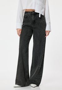 Koton WIDE LEG - Leveälahkeiset - black