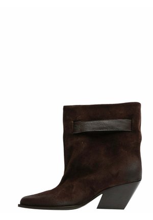 Stivaletti texani / biker - velour ebano