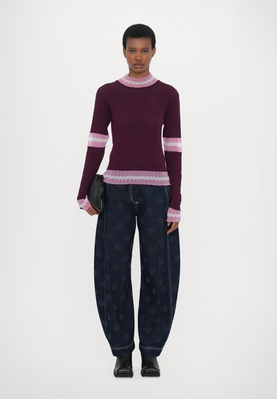 Henrik Vibskov POST PANTS - Wide leg - dark blue
