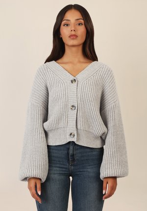 Strickjacke - graumeliert