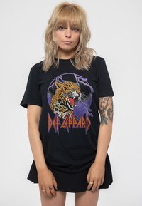 Paradiso Clothing DEF LEPPARD LIGHTNING LEOPARD - Print T-shirt - black