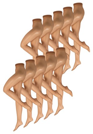 10-PACK FEIN - Strømpebukser - amber