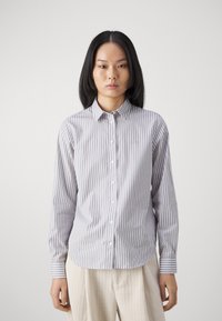 GANT STRIPED - Button-down blouse - mid grey
