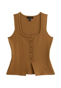 COMPACT SQUARE NECK - Bodywarmer - tan