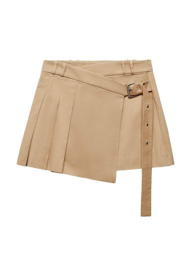 Jupe Midi Beige De Marque Mango - Taille S - Occasion Très Bon état