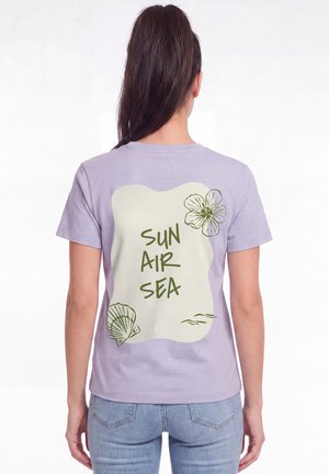watapparel, SUN AIR SEA - Print T-shirt - lavender