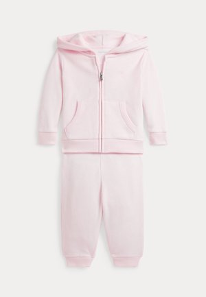 Polo Ralph Lauren FLEECE FULL ZIP HOODIE & JOGGER PANT SET - Cipzáras pulóver - delicate pink