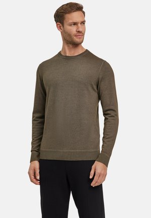 FALKE, Basic Crew Neck Gmt Dye - Trui - military