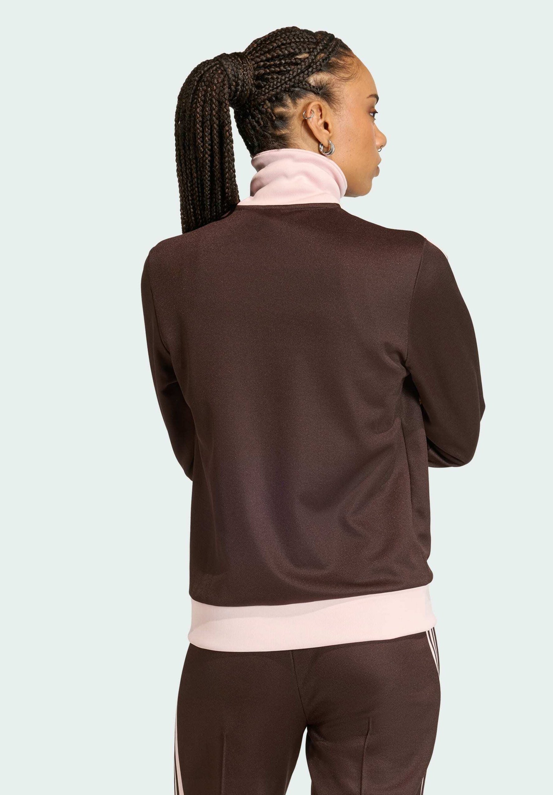adidas Originals CLASSIC TT - Zip-up sweatshirt - aurora coffee