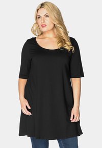 Yoek - LANG - T-shirt basic - black Miniatuurafbeelding 1