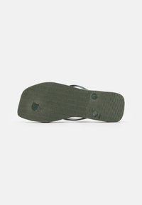 Havaianas SLIM SQUARE LOGO METALLIC - Papuci plajă - olive green