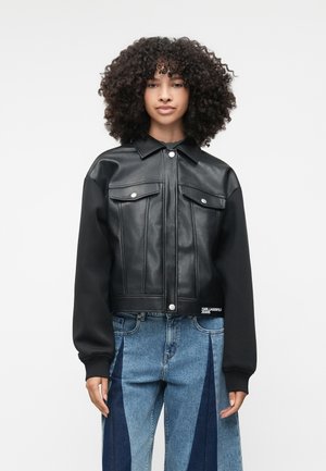 MIXED MATERIAL JACKET - Μπουφάν από συνθετικό δέρμα - black