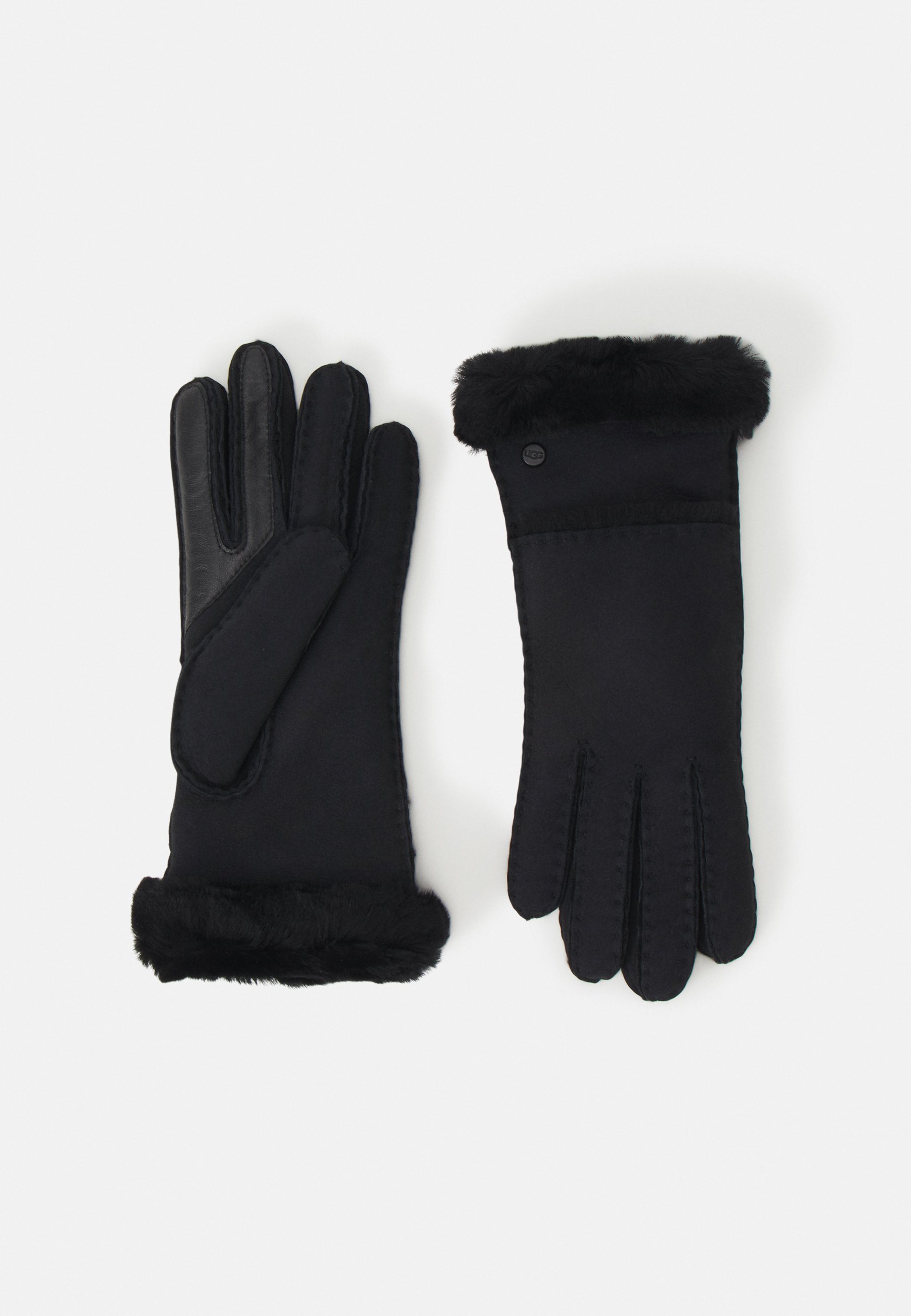 Law Gant Ugg Noir Femme Gloves Gants Ugg UGG SEAMED GLOVE Gants Black/noir  ZALANDO, image size:1801x2600