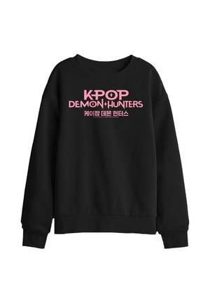 NETFLIX, KPOP DEMON HUNTERS PINK LOGO UNISEX - Sweatshirt - black