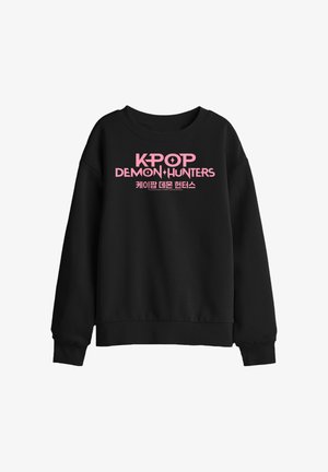 NETFLIX, KPOP DEMON HUNTERS PINK LOGO UNISEX - Sweatshirt - black