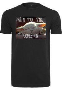 Merchcode - BABY YODA SONG TEE - Potiskana majica - black Miniaturna slika 1