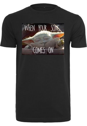 BABY YODA SONG TEE - Marškinėliai su spaudiniu - black