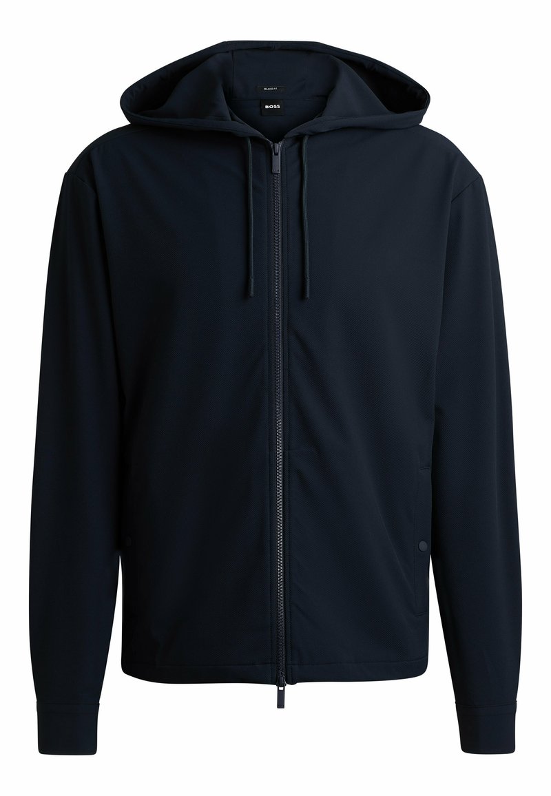 Boss Sweater met rits donkerblauw