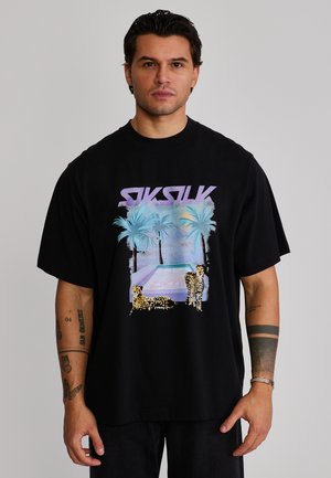 SIKSILK, GRAPHIC - T-shirt print - black