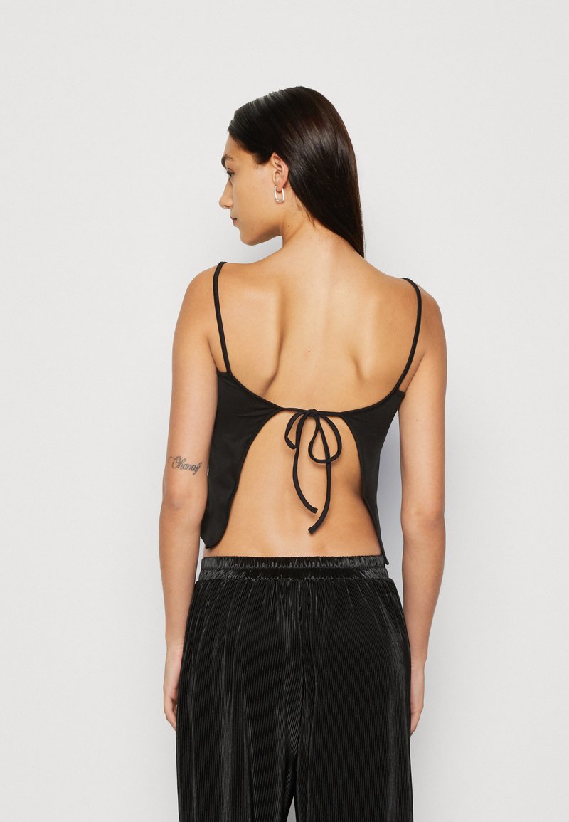 Weekday DUA OPEN BACK Top black/zwart Zalando.be