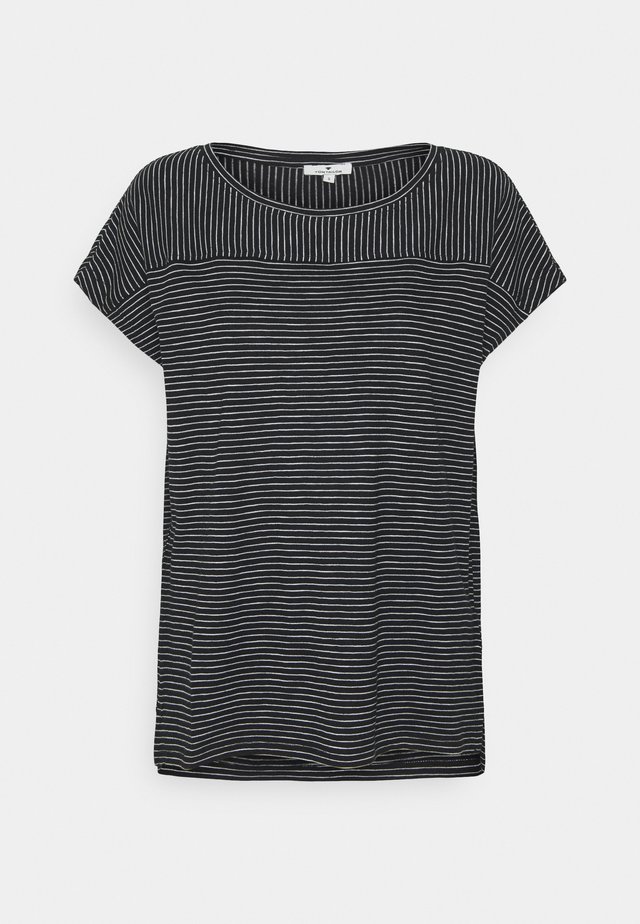 STRIPED - T-shirt print - black