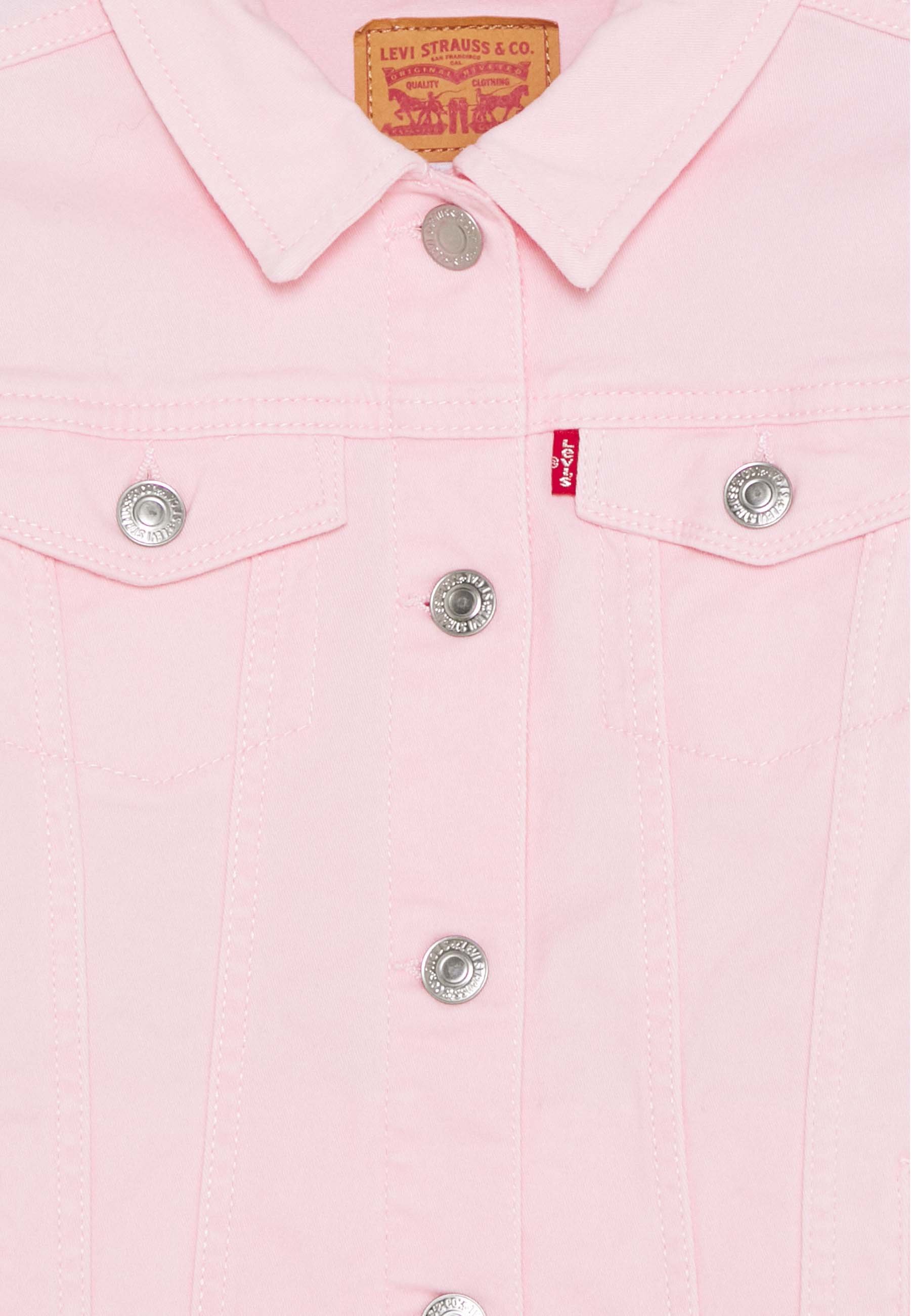 pink levi denim jacket