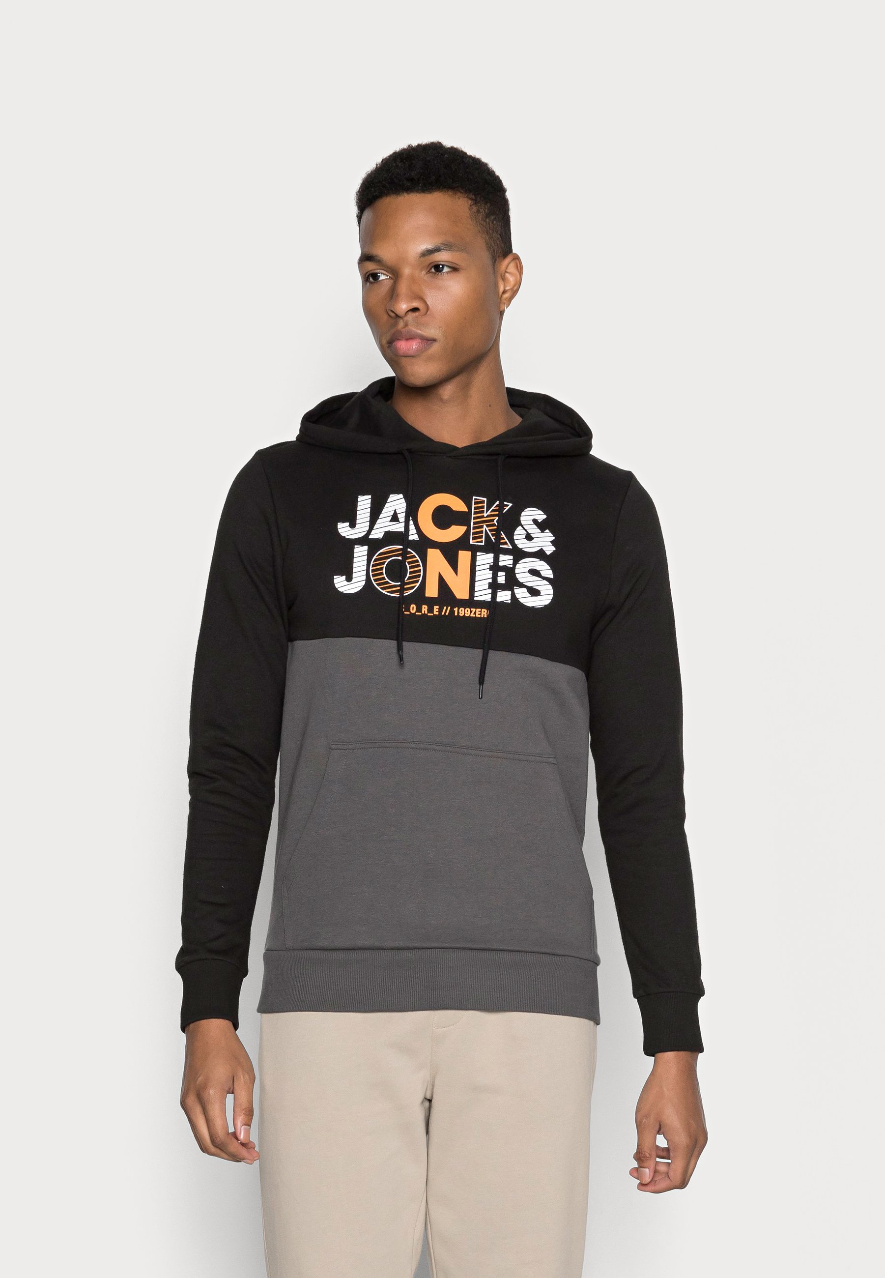 Jack \u0026 Jones JCOSTEVE HOOD - Sudadera - black/negro - Zalando.es