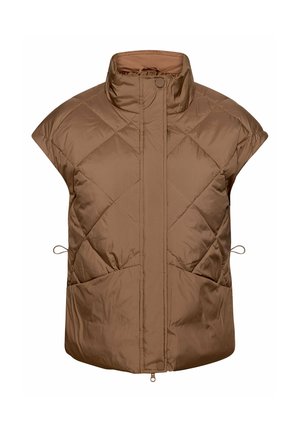 Betty Barclay, BETTY BARCLAY MIT STEHKRAGEN STEPPJACKE - Vest - dark coffee