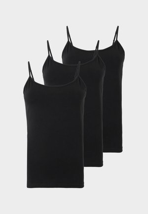 FITTED CAMI 3 PACK - Débardeur - black