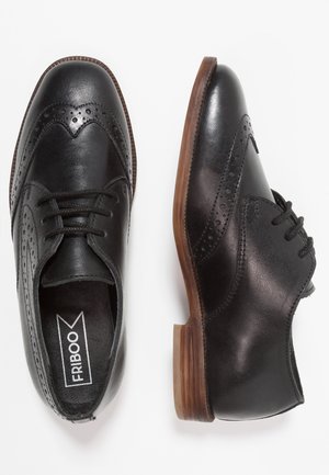 LEATHER - Šněrovací boty - black