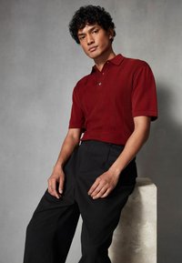Next VERTICAL TEXTURE - REGULAR FIT - Poloshirt - rust brown