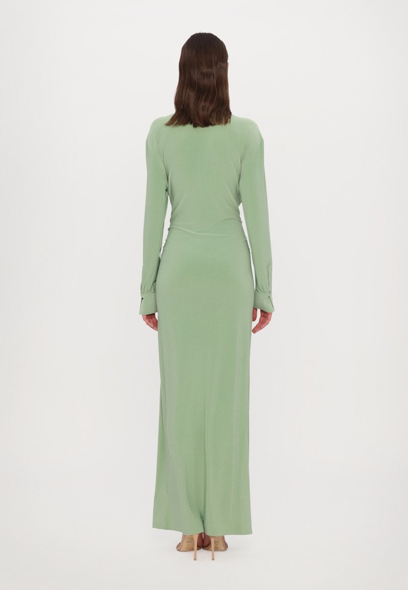 Norma Kamali FOUR SLEEVE SHIRT LONG DRESS - Maxi dress - vintage green/green  - Zalando.ie