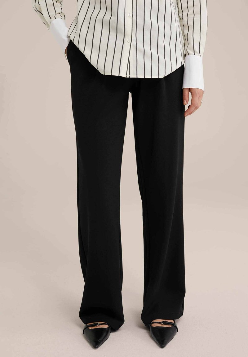 WE Fashion Auduma bikses - black