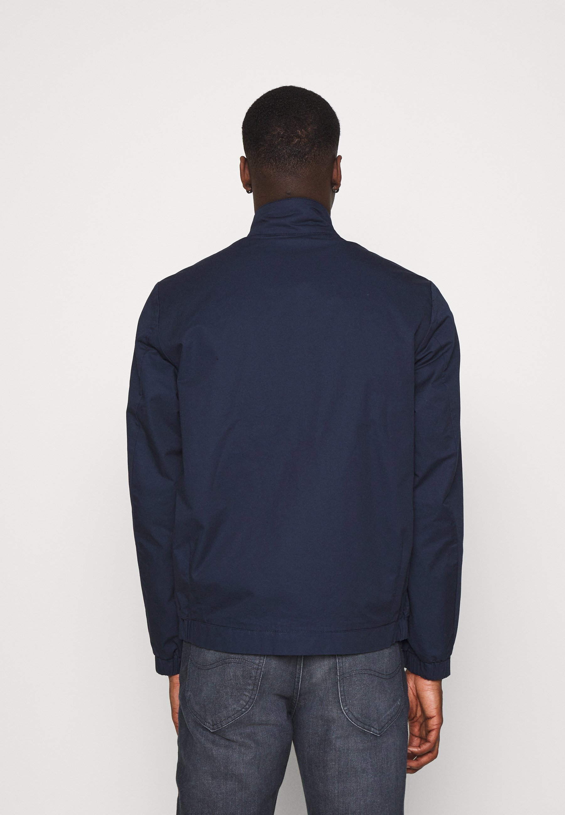 dark blue harrington jacket