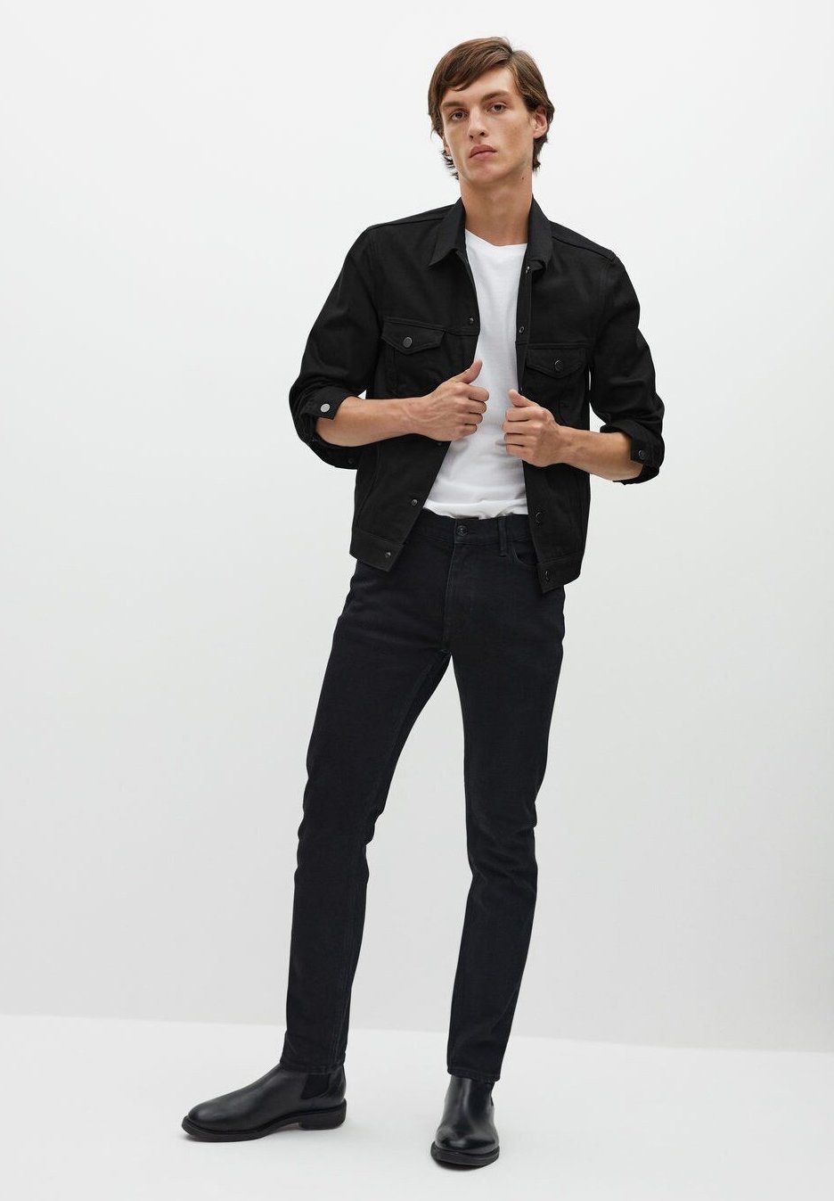 mango black denim jacket