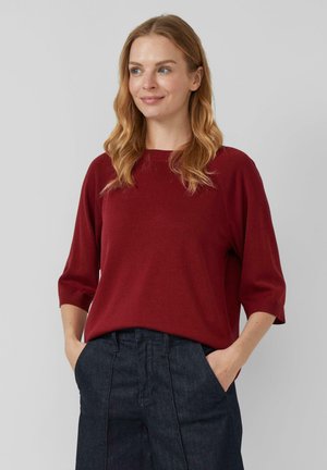 s.Oliver, STRICKPULLOVER - T-Shirt basic - rubinrot