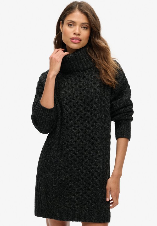 ROLL NECK CABLE - Etuikleid