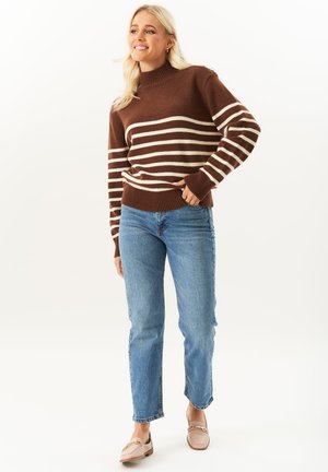STRIPE - Jumper - brown