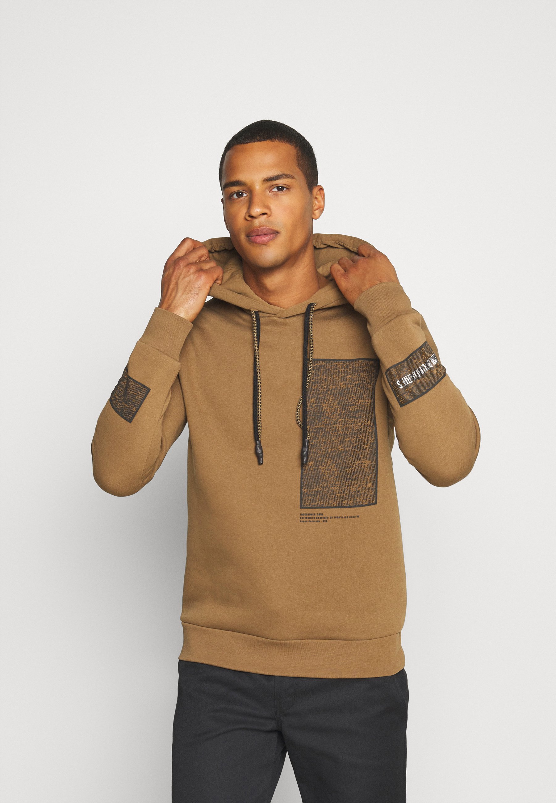Jack \u0026 Jones JCOGUNTHER HOOD - Sudadera - kangaroo/marrón claro - Zalando.es