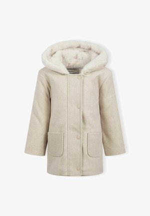 FAUX FUR HOOD - Abrigo de invierno - stone