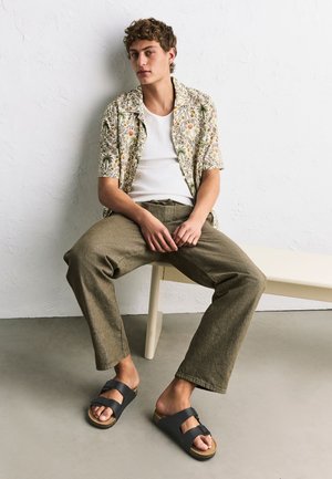 Next, DOUBLE STRAP SANDALS STANDARD - Ciabattine - mottled black