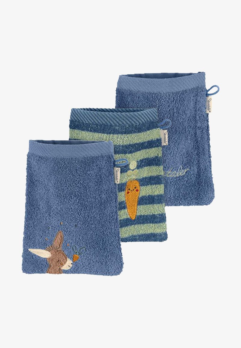 Sterntaler 3ER-PACK WASCHHANDSCHUHE EMMILIUS - Strandtuch - mittelblau