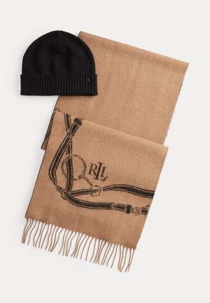 BELTING-MOTIF SCARF & BEANIE GIFT SET - Sciarpa - classic camel