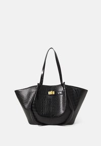LONG STRAP BAG - Saco de mão - black croc