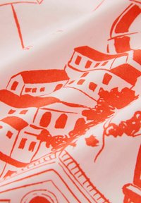 Next NOTCHNECK PUFF SLEEVE - REGULAR FIT - Vardagsklänning - red white scenic print