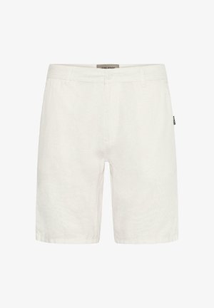 Heledates toonides linased lühikesed püksid sirge lõikega, küljetaskute ja õmmeldud vöökohaga. Külje peal väike brändi silt.