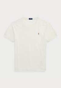 CUSTOM SLIM FIT SOFT COTTON T-SHIRT - Paprasti marškinėliai - pale cream