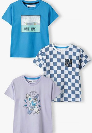 3 PACK  - Print T-shirt - blue lilac white